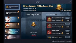 What to exchange from Divine Dragons Pill  Event icon then Exchange Shop [upl. by Alleacim]