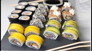 SUSHI FATTO IN CASA RICETTA PASSO PASSO 🍣 😋  No pesce crudo  Facile e Veloce SUSHI stepbystep [upl. by Hayman]