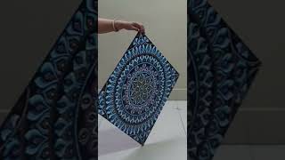 Stunning 20 Blue and White Dot Mandala  YouTube shorts mandala  shorts [upl. by Avron33]