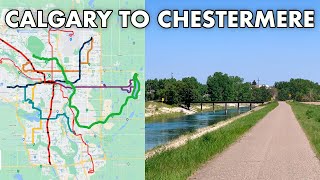 Calgary to Chestermere Bike Ride [upl. by Aerdnak]