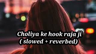 Choliya ke Hook Raja Ji  SlowedReverbed  Hit bhojpuri song [upl. by Anol294]