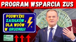 OGROMNE WSPARCIE DLA WDÓW W GRUDNIU ZUS OGŁASZA ZWIĘKSZONE WYPŁATY [upl. by Rego]