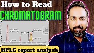 hplc report analysis  HOW TO READ A CHROMATOGRAM StepByStep Guide  Hindi [upl. by Windham]