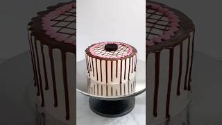 Chocolate Drip Pink Cake Art Design Tutorial cake shortsvideo short ytshorts shortsfeed [upl. by Politi944]