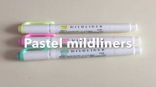 Mildliner and muji pens swatches [upl. by Glover]