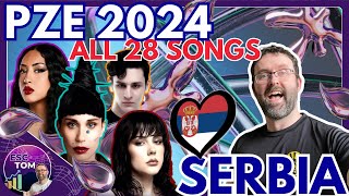 🇷🇸 Pesma za Euroviziju 2024 ALL 28 Songs ANALYSIS amp REACTION  Serbia  Eurovision 2024 [upl. by Grimbal]