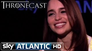 Game of Thrones Thronecast Uncut Emilia Clarke Interview [upl. by Trebmal464]