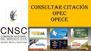 CONSULTAR CITACION PARA PRUEBAS OPEC Y OPECE [upl. by Nirok]