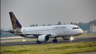 Plane spotting from Kolkata Airportaviation videosplane spottervecc Indiavistara [upl. by Eidnahs]