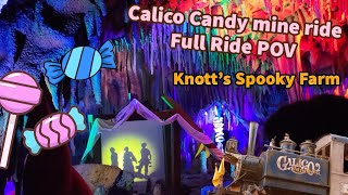 Calico Candy mine ride Full Ride POV Knotts Spooky Farm 2024 [upl. by Ahsemaj]