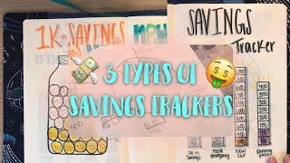 3 Types of Savings Trackers  Bullet Journal [upl. by Simon]