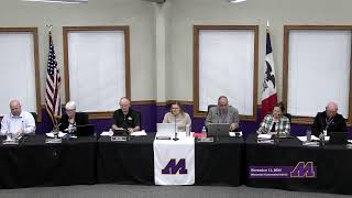 November 11 2024  Muscatine School Board Regular Meeting [upl. by Aillemac]