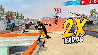 2x Kar98k Challenge😮 Op 1 Vs 4 Gameplay 🤯 Free Fire [upl. by Lorelei]