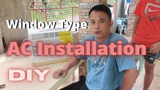 Installing Air Conditioner Installation In Wall DIY Self Evaporating AC [upl. by Wong]