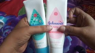 REVIEW OF JOHNSONS RICE AND MILK CREAM AND BABY CREAM SAVIOR OF OILY AND COMBINATION SKIN TYPES [upl. by Ambros]