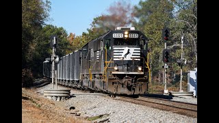 The SD60 Locomotive Hauling Norfolk Southern Freight Trains in South Georgia [upl. by Gebhardt228]