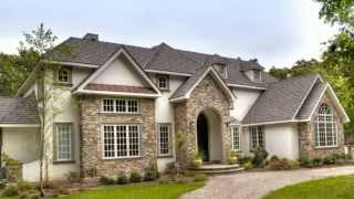 Stucco Home with Natural Stacked Ledge Stone Cladding [upl. by Amadis632]