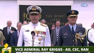 Anzac Centenary Anthem Ceremony  Gabba Test [upl. by Nitsid]