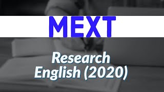 MEXT ResearchUndergraudate English 2020 [upl. by Atorod]