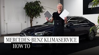 MercedesBenz KlimaServices für die Klimaanlage  Howto [upl. by Lodie643]