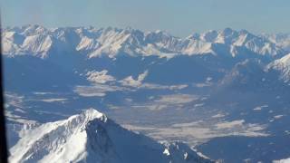 Landing Over Austrian Alps At Innsbruck Bombardier Challenger 604 Cockpit View [upl. by Linis19]