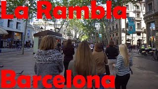 A Walk Along La Rambla of Barcelona Boqueria Market and Port Vell  in 4K [upl. by Pik506]