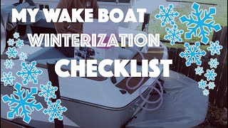 My Wake Boat Winterization Checklist [upl. by Daeriam340]