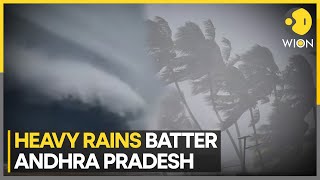 Cyclone Michaung makes landfall in Andhra Pradesh toll rises to 12 in rainhit Chennai  WION [upl. by Adnolat]