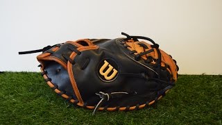 Wilson A2403 PUDGE Catchers Mitt Glove Relace  Before and After Glove Repair [upl. by Leuqcar]