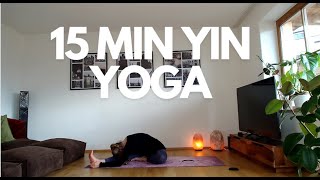 15 MIN YIN YOGA  AtHome YOGA practice [upl. by Ainadi699]