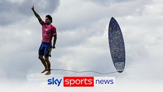 Is this the best picture of the 2024 Olympics  Breathtaking image of surfer Medina goes viral [upl. by Mcconnell]