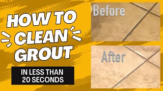 How To Clean Grout in Less Than 20 Seconds [upl. by Vivie]