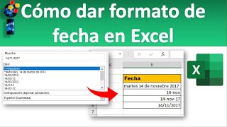 COMO DAR FORMATO DE FECHA EN EXCEL [upl. by Neih252]