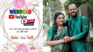 Wedding of Robin amp Steffi  Live Broadcasting Niram Media Creations [upl. by Assirak]