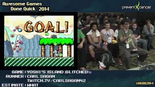 Yoshis Island Glitched by Carlsagan42  AGDQ 2014 [upl. by Georgi]