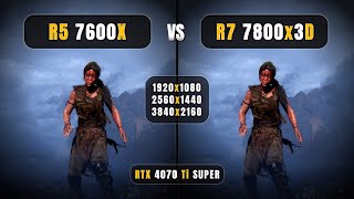 AMD Ryzen 5 7600x vs Ryzen 7 7800x3D  1080p 1440p 4K  How Big is the Difference [upl. by Ingaborg]