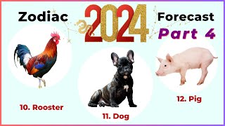 2024 chinese zodiac forecast  Part 4  Rooster Dog Pig [upl. by Wan]