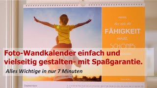 Fotokalender selbst gestalten  einfach und vielseitig Auch als Collage [upl. by Lonnard]