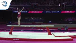 Pauline SCHAEFER GER  2018 Artistic Gymnastics Europeans beam final [upl. by Arva]