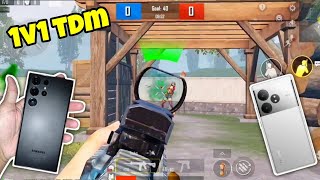 Samsung S23 Ultra VS Realme GT BGMI TEST 1VS1 TDM ROOM GAME [upl. by Nnylarej]