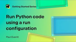 Run Python code using a run configuration in PyCharm  Getting started [upl. by Iroj212]