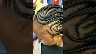 Half cornrows half lines ombre hairgrowthoilforfasthairgrowth braids [upl. by Mcguire]