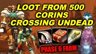 500 CORINS CROSSING PLAGUE LANDS UNDEAD WOW CLASSIC WARRIOR BONE FRAGMENTS GOLD FARM [upl. by Yelir]