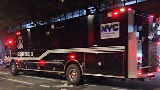 NYC DEP CBRNE 1 Leaving From UNGA Command Post In Midtown Manhattan New York City [upl. by Auhsej]