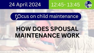 HOW DOES SPOUSAL MAINTENANCE WORK [upl. by Ferna]