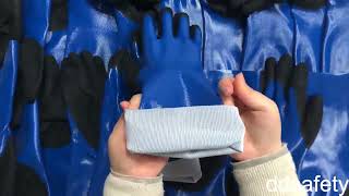 Double or triple Dipped Nitrile Supported Chemical Gloves [upl. by Sandye]