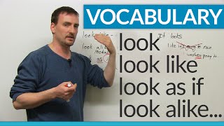 Learn Vocabulary  look look like look alike look as if [upl. by Salita]