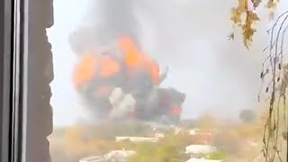 A powerful explosion rocks the occupied city of Luhansk [upl. by Owain936]