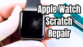 HOW TO REMOVE SCRATCHES ON APPLE WATCH Polywatch screen repair product review [upl. by Paza]