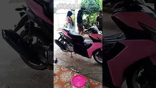 Wrapping Motor Aerox Warna Pink skotlet viral Skotlait cuttingsticker shorts malingping [upl. by Dihaz908]